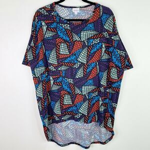 Lularoe Irma Sally Geometric High Low Tunic Top Shirt Size Small S Womens